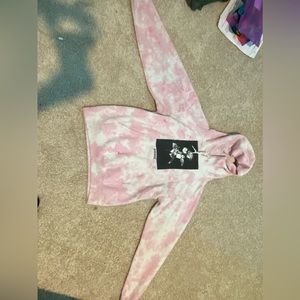 size small pink amour rose artist union hoodie.